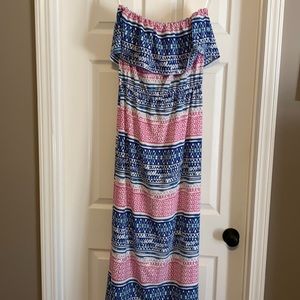 Strapless Summer maxi dress